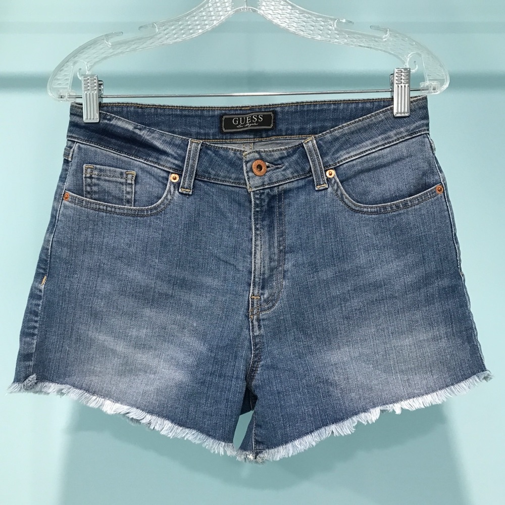 Guess Denim Cutoff High-waisted Shorts Size 27